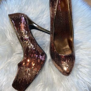 Just fabulous glitter heels size 8 1/2